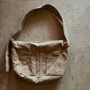 Levi's Beige Corduroy Shoulder Bag
